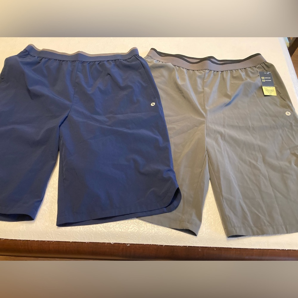 2 Pairs Boys Xersion Athletic Stretch Shorts - Blue and Gray New NWT 18 / 20